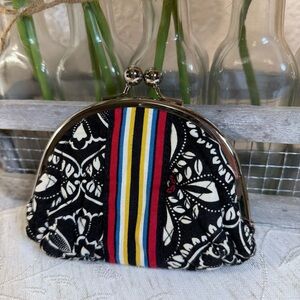 Vera Bradley Barcelona Double Kiss Kisslock Coin Purse. Multi-color
